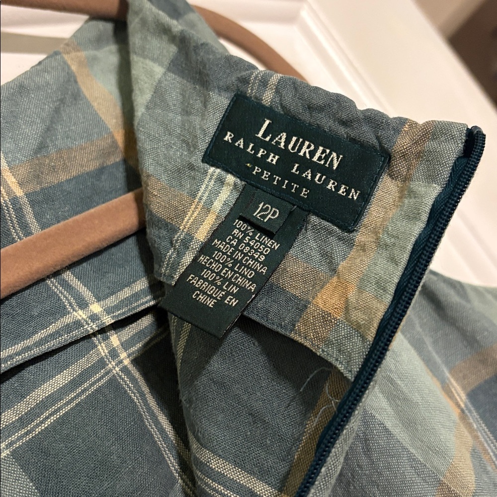 Ralph Lauren Plaid Linen Mini Dress - Picture 4 of 6